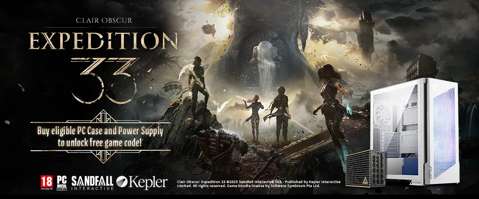 Game in Style: MSI's Revolutionary VELOX 300R Airflow PZ Case Offers Free Clair Obscur Game