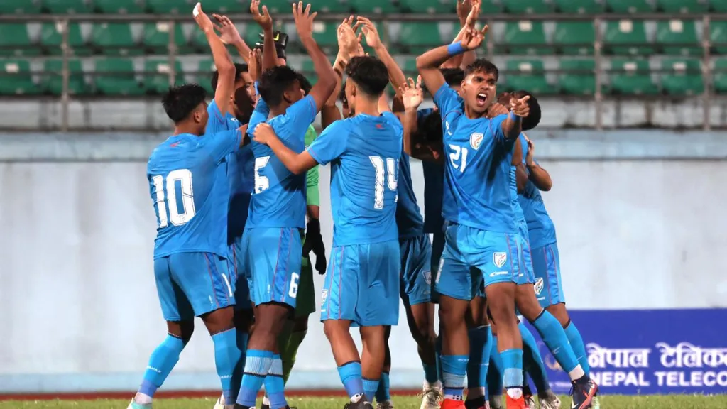 India storms into the saff u19 championship final with 3 0 win vs maldives