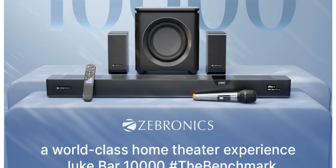 Zebronics Juke Bar 10000: India's First 7.2.4 Surround Sound System Redefines Home Entertainment
