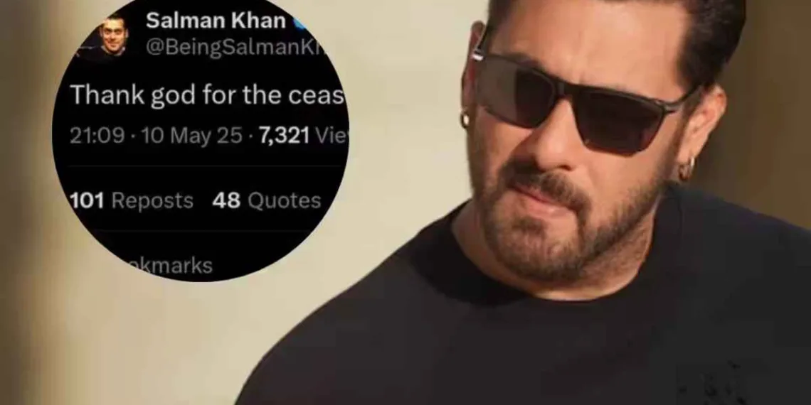 Salman Khan Deletes Ceasefire Tweet Amid Operation Sindoor Row