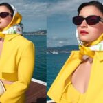 Alia Bhatt’s Retro Chic Look at Cannes Film Festival 2025: Yellow Gucci Skirt Set Paired with Floral Silk Scarf
