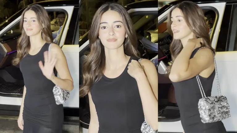 Ananya Panday Black Dress and Chanel Bag Look: The Perfect Sun-Kissed Party Ensemble