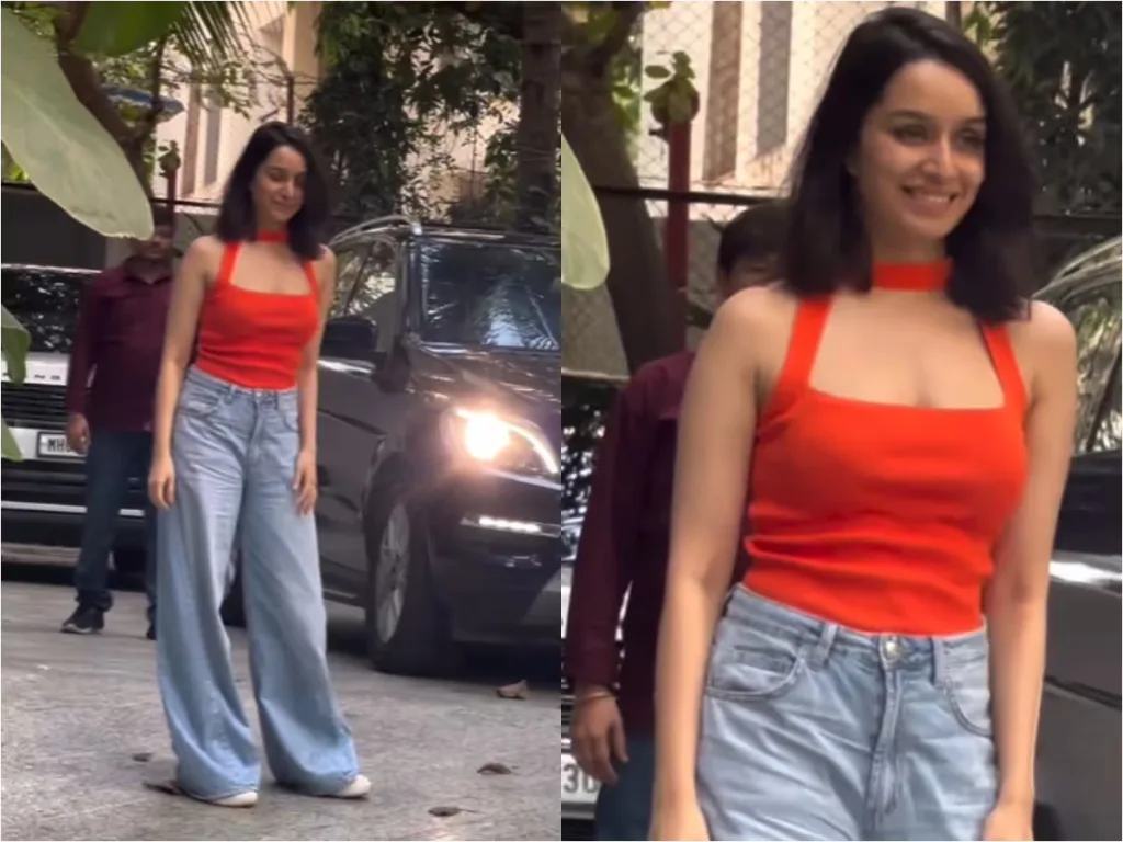 image 150 Denim Reinvented: Shraddha Kapoor Blazer and Red Top Combo Breaks Fashion Boundaries