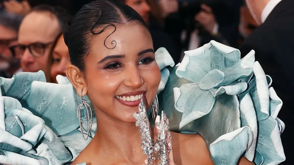 Nancy Tyagi at Cannes 2025: How a Delhi Girl's Self-Made Gown Stole the Global Spotlight 2 Nancy Tyagi
