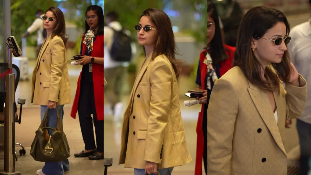 Cannes Film Festival 2025: Alia Bhatt’s Effortless Airport Look—Pairs with ₹3 Lakh Gucci Bag and Sunglasses 2 Image