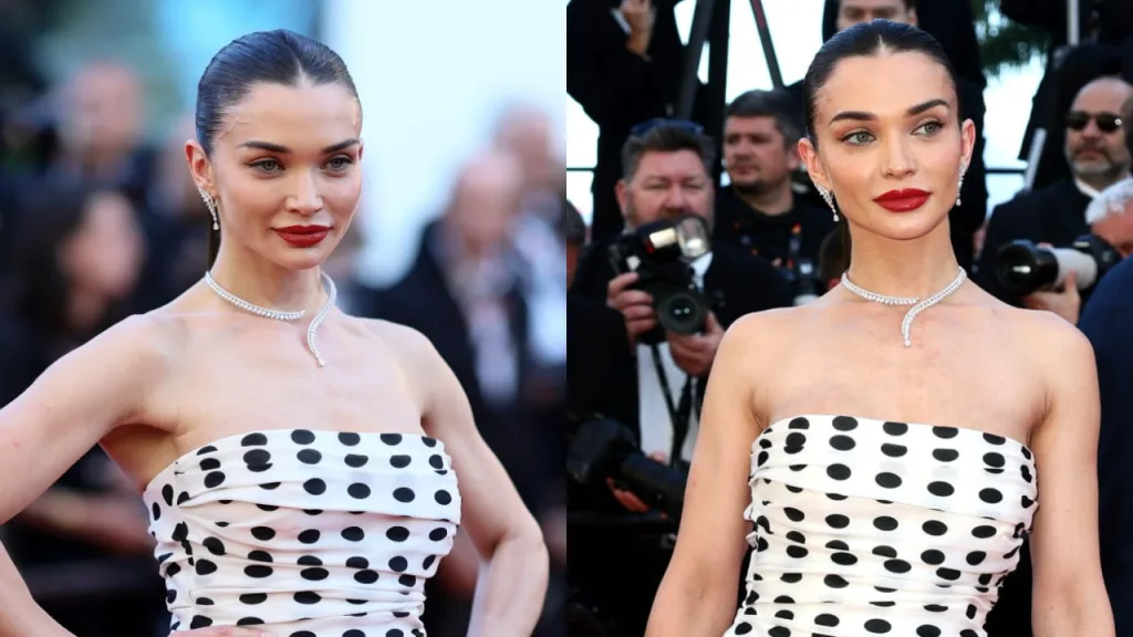 Cannes Film Festival 2025: Amy Jackson’s Carolina Herrera Polka Dot Dress Blends Vintage Print with Modern Style 1 Amy Jackson