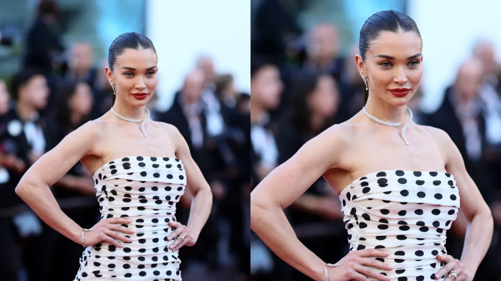 Cannes Film Festival 2025: Amy Jackson’s Carolina Herrera Polka Dot Dress Blends Vintage Print with Modern Style 2 Image