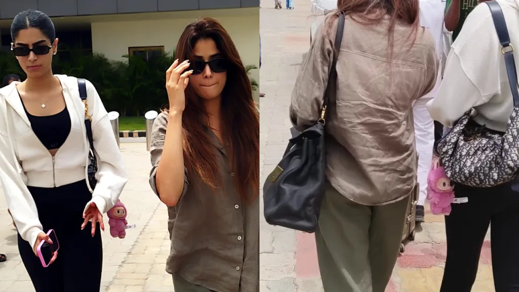 Janhvi Kapoor and Khushi Kapoor Serve Opposite Airport Fashion Looks, Carrying Dior Bag Worth ₹4,95,000 2 Image