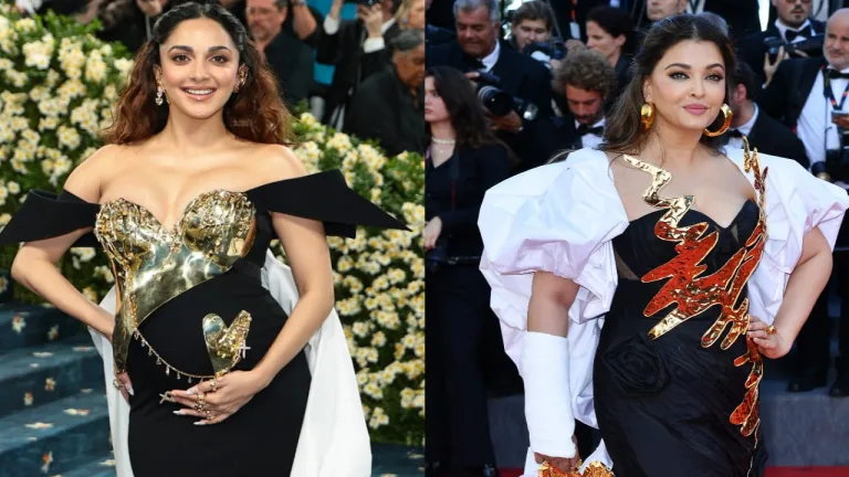 Pregnant Kiara Advani Met Gala 2025 Debut: Gold Breastplate Motherhood in Gaurav Gupta Creation