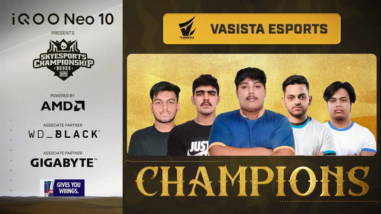 Vasista Esports Crowned Champions in iQOO Neo 10 Skyesports Championship 2025 BGMI Grand Finals