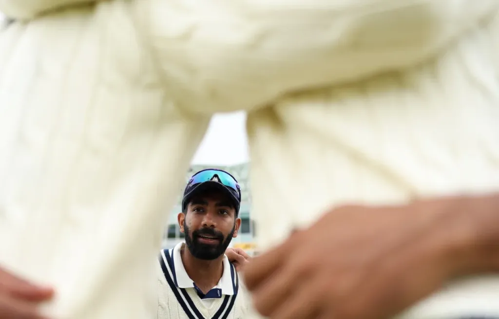Jasprit bumrah leads the pep talk on fifth morning•jun 24, 2025•getty images