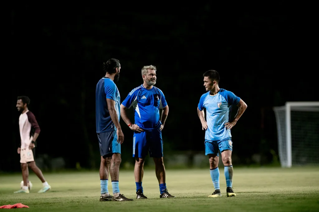 Kalyan Chaubey Charts Bold Vision to Resolve India’s Forward Crisis in Football 2 Kalyan chaubey, sandesh jhingan and sunil chhetri