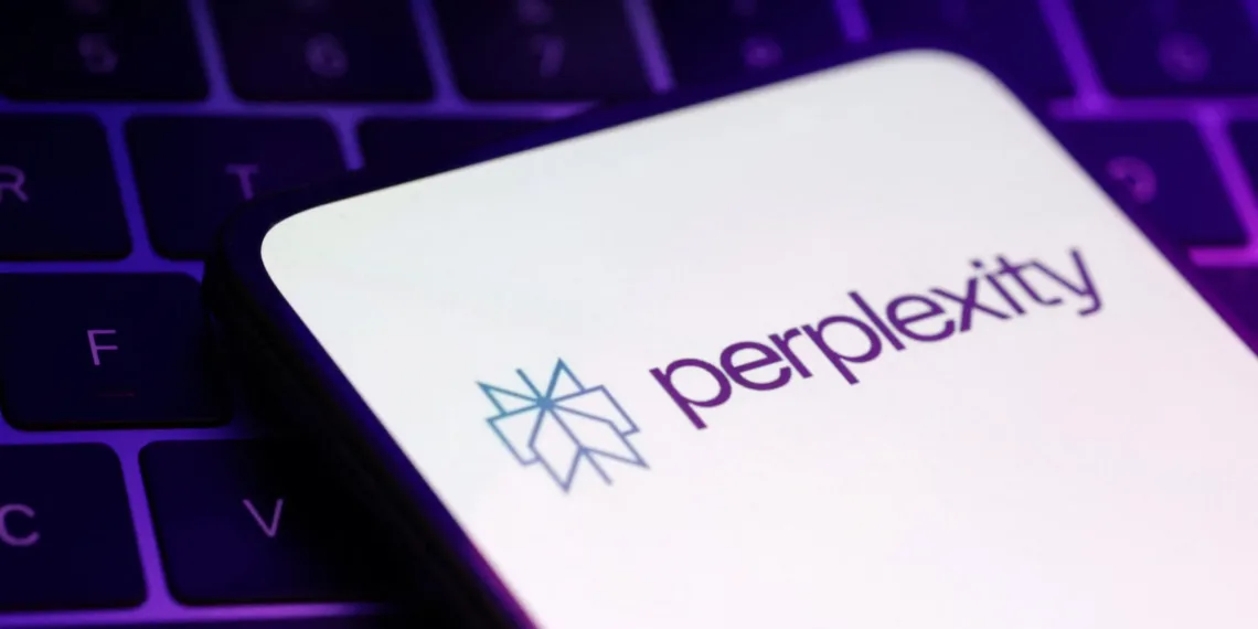 Billustration shows perplexity ai logo