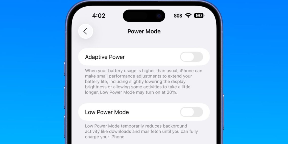 Ios 26 battery