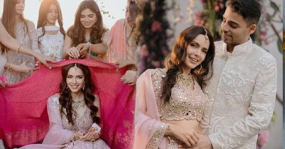Shazahn Padamsee's Angelic First Appearance with Husband Ashish Kanakia After Dreamy Mumbai Wedding 1 Shazahn Padamsee