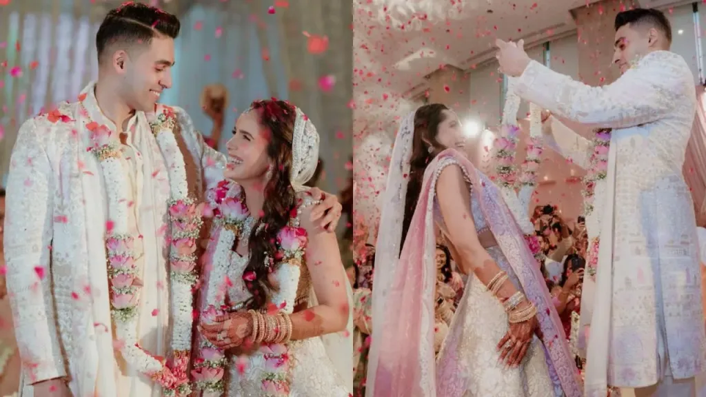 Shazahn Padamsee's Angelic First Appearance with Husband Ashish Kanakia After Dreamy Mumbai Wedding 2 Image