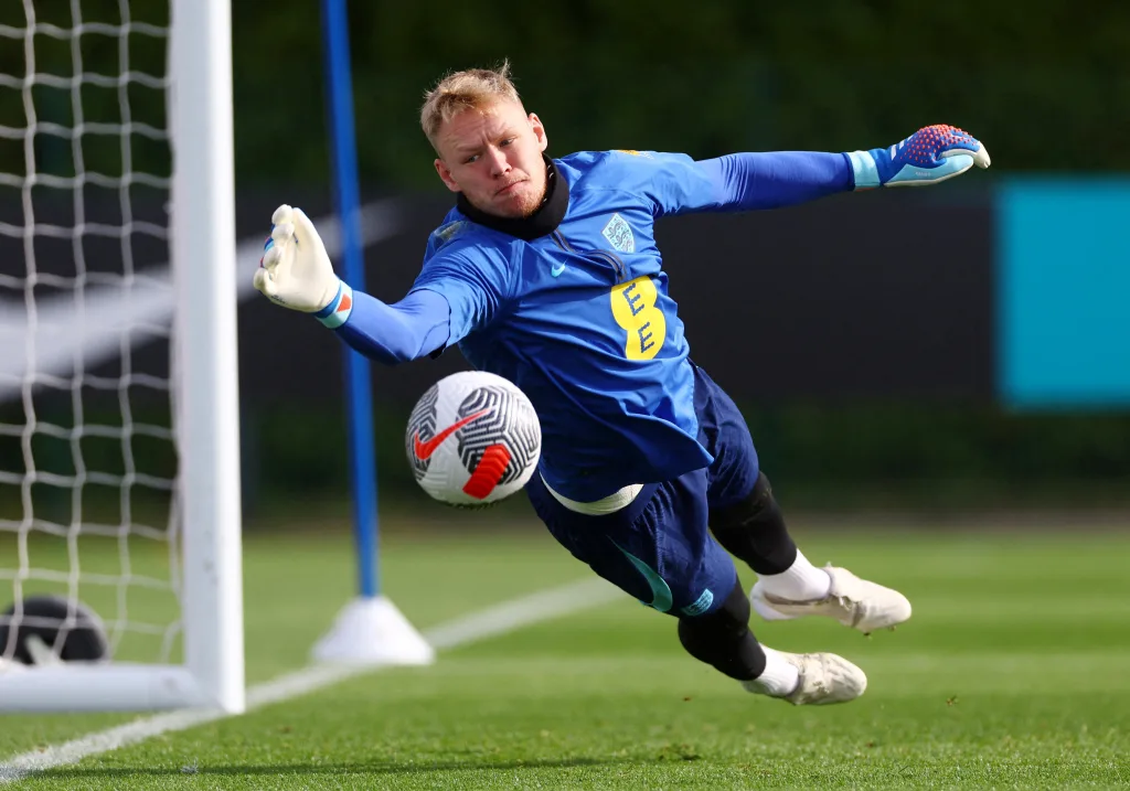 Aaron Ramsdale Green Lights Newcastle Move as Magpies Prepare Official Southampton Approach 1 File photo: euro 2024 qualifier england training