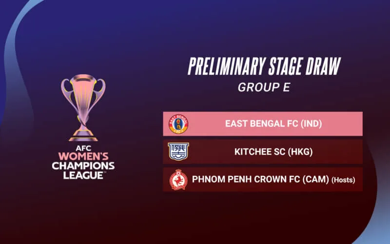East bengal draw kitchee & phnom penh crown in afc women's champions league 2025 26!