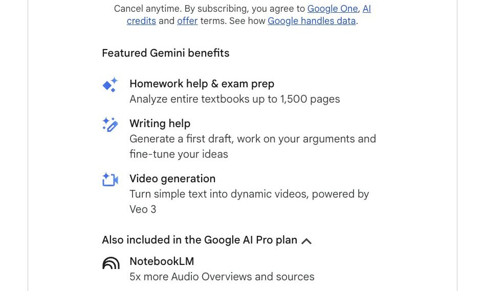 Google Offers Free Gemini AI Pro Plans Worth ₹19,500 to Students