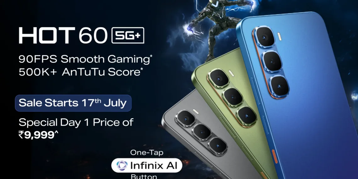 Infinix HOT 60 5G+ Launches: India's Slimmest Gaming Phone with AI Button at Just ₹9,999