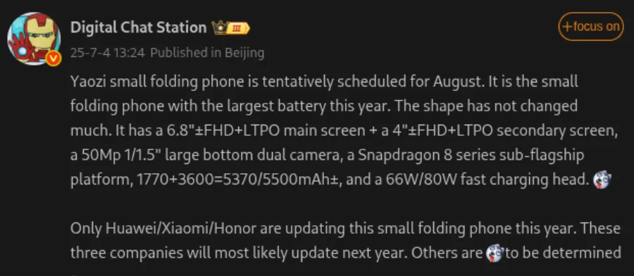 Honor Magic V Flip 2 Leak: Biggest Battery Ever in Clamshell Foldable 2 Honor magic v flip 2 leak 1