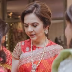 Nita Ambani’s Orange Bandhani Saree: Tradition Meets Glamour