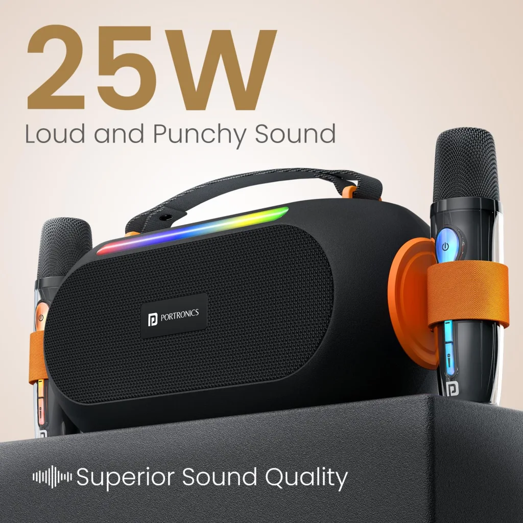 Portronics Apollo 20: Ultimate 25W Karaoke Speaker Launched 2 Portronics apollo 20 2