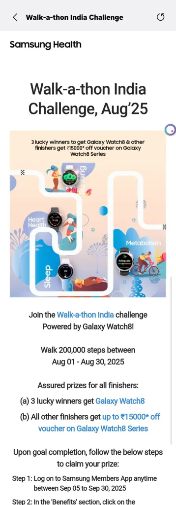 Samsung walk a thon 1
