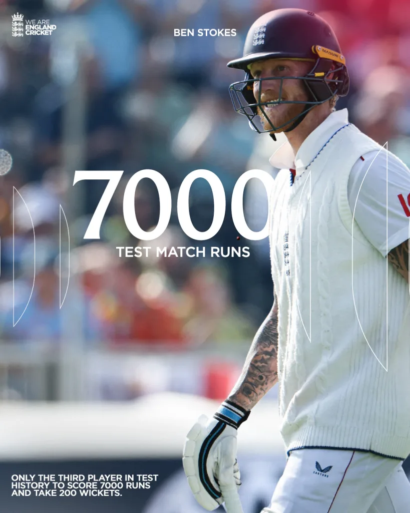 England vs India 4th Test Day 4: Match Report as Gill-Rahul Masterclass Sparks Indian Resistance on Gripping Day Four at Old Trafford 3 Stokes