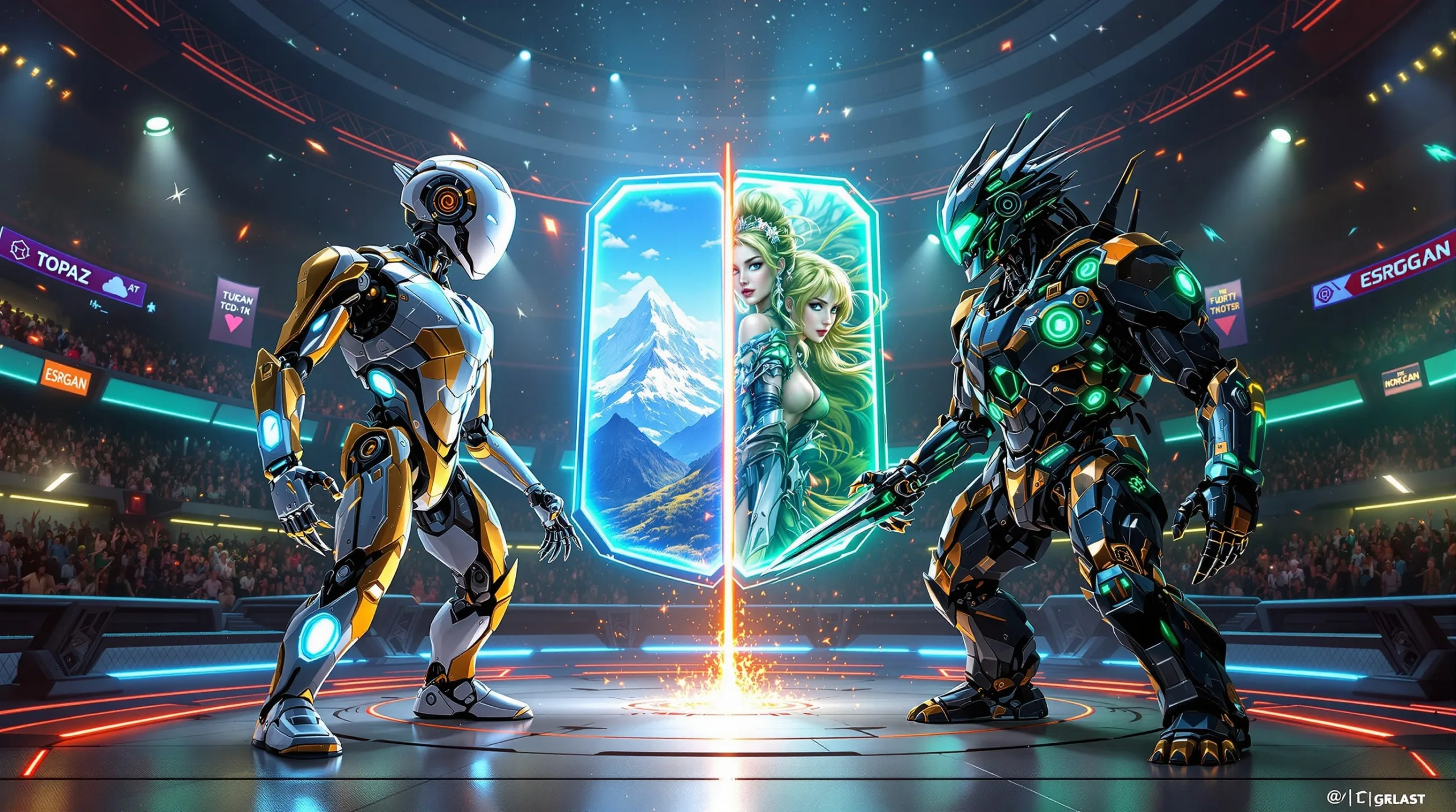 Topaz Gigapixel vs ESRGAN Face-Off