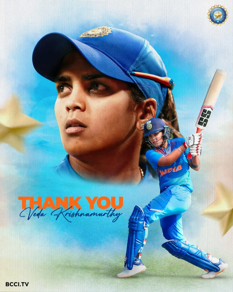 Veda Krishnamurthy Announces Retirement from All Forms of Cricket After Stellar International Career 3 Veda krishnamurthy bids farewell to professional cricket