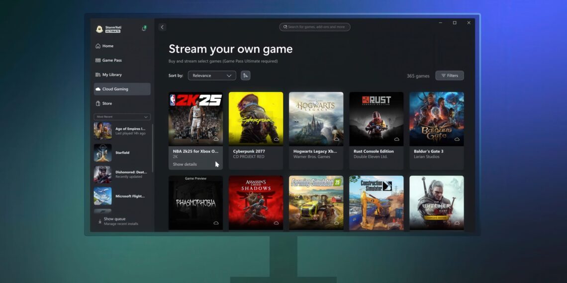 Xbox stream your own game
