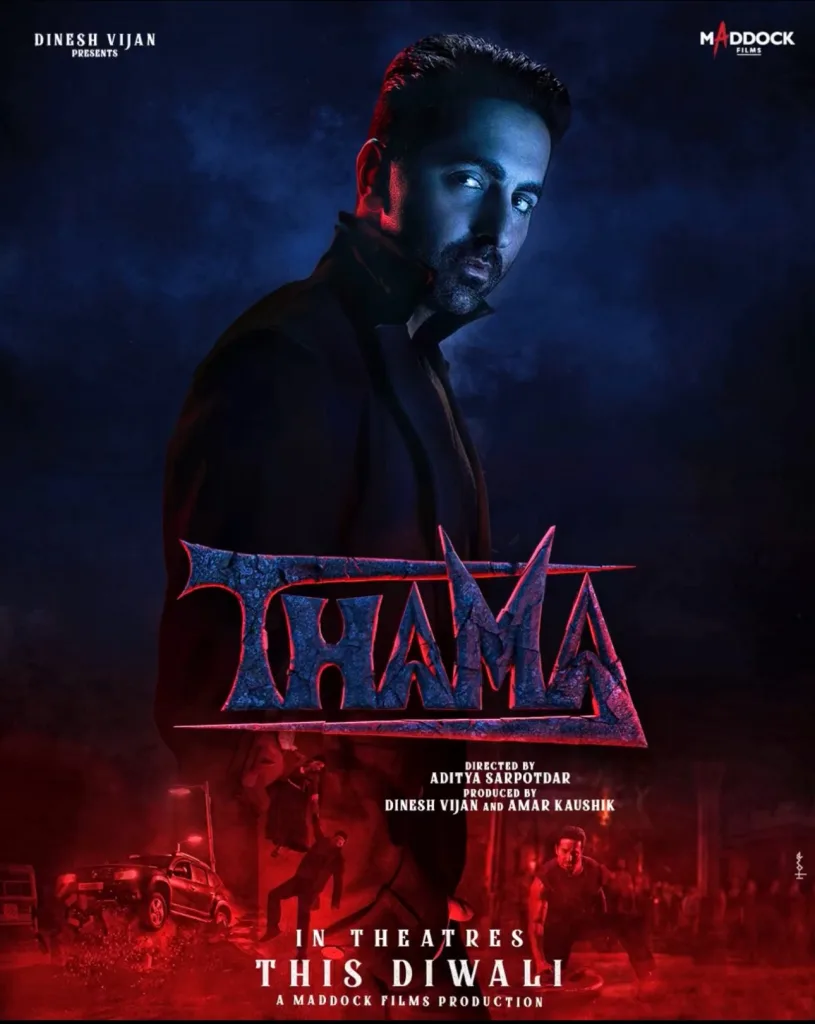 Thama Teaser Unleashes Spine-Chilling Romance: Ayushmann, Rashmika, Paresh, Nawazuddin Create Magic in Maddock's Bloody Love Story 1 Thama Teaser
