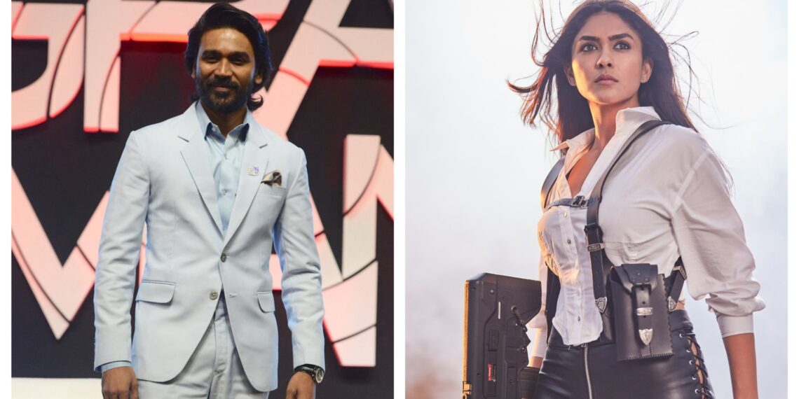 Dhanush sparks romance with mrunal thakur
