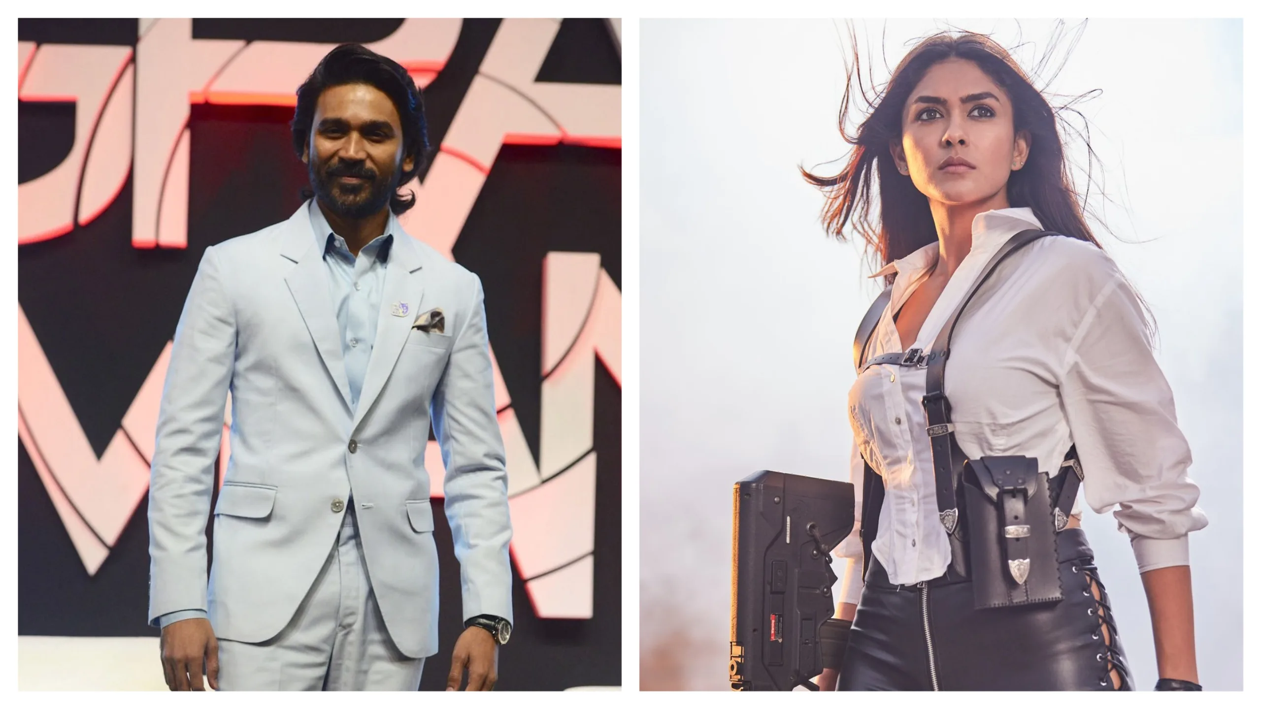 Dhanush sparks romance with mrunal thakur