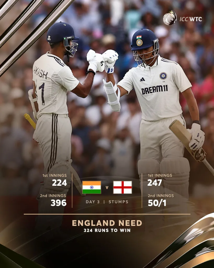 England vs india 5th test day 3