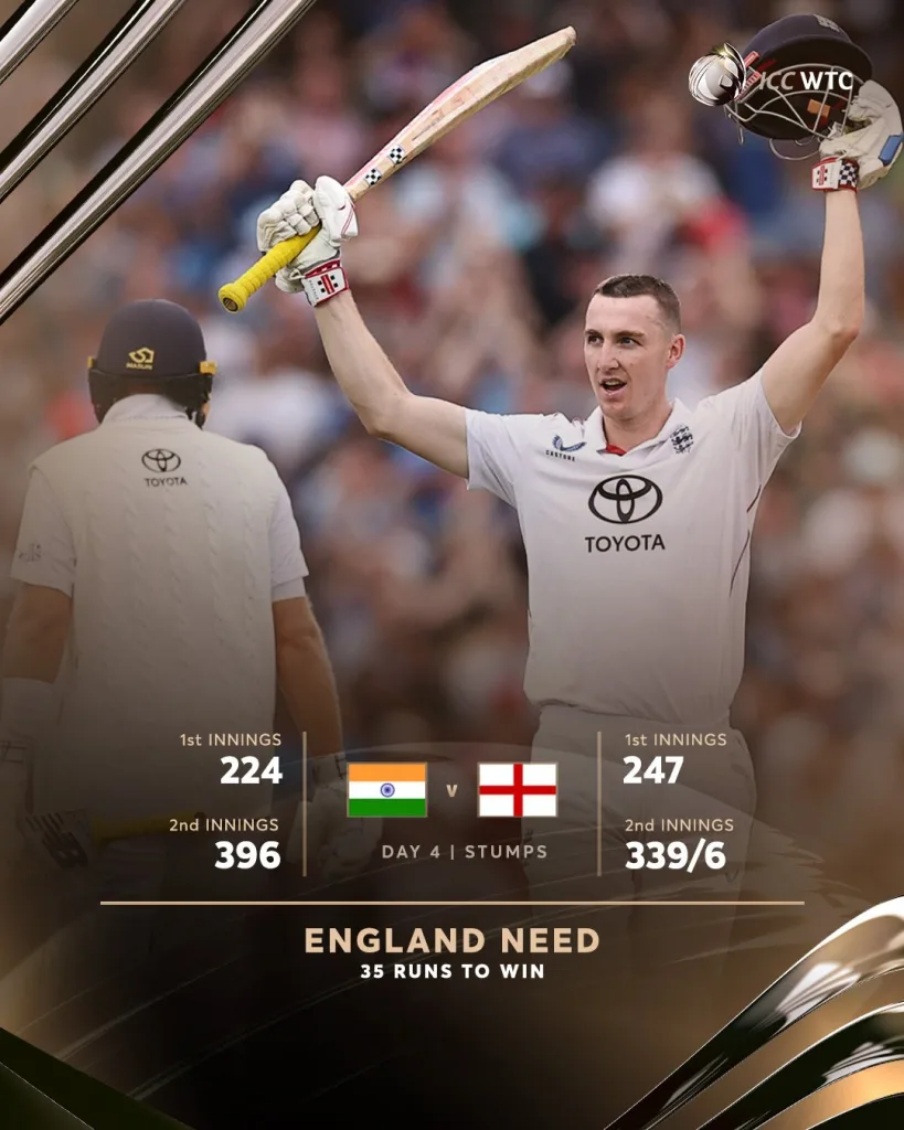 England vs india 5th test day 4