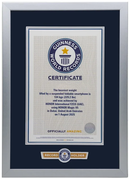 Honor Magic V5 Sets Guinness World Record for Foldable Durability 2 Honor magic v5 1