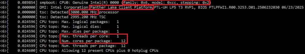 Intel panther lake 1