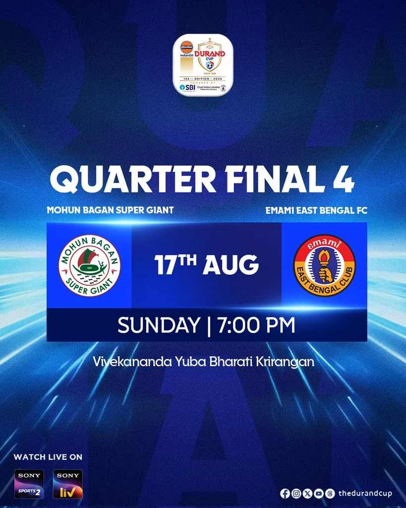 Mohun Bagan vs East Bengal Preview: Durand Cup Quarter-Final Team News & Prediction 4 Mbsg vs eb