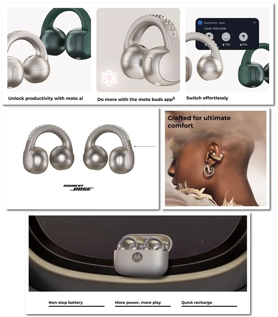 Moto Buds Loop India Launch: Swarovski Open-Ear Earbuds 2 Made using turbocollage from www.turbocollage.com