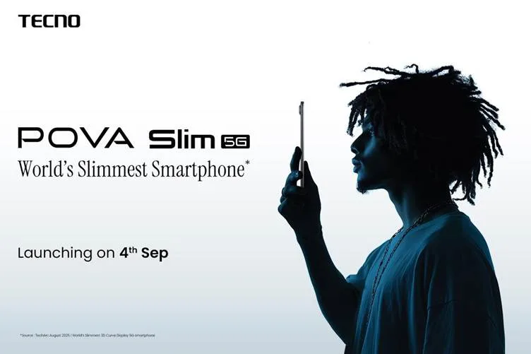 World’s Slimmest Smartphone - The TECNO POVA Slim 5G Launching on 4th September