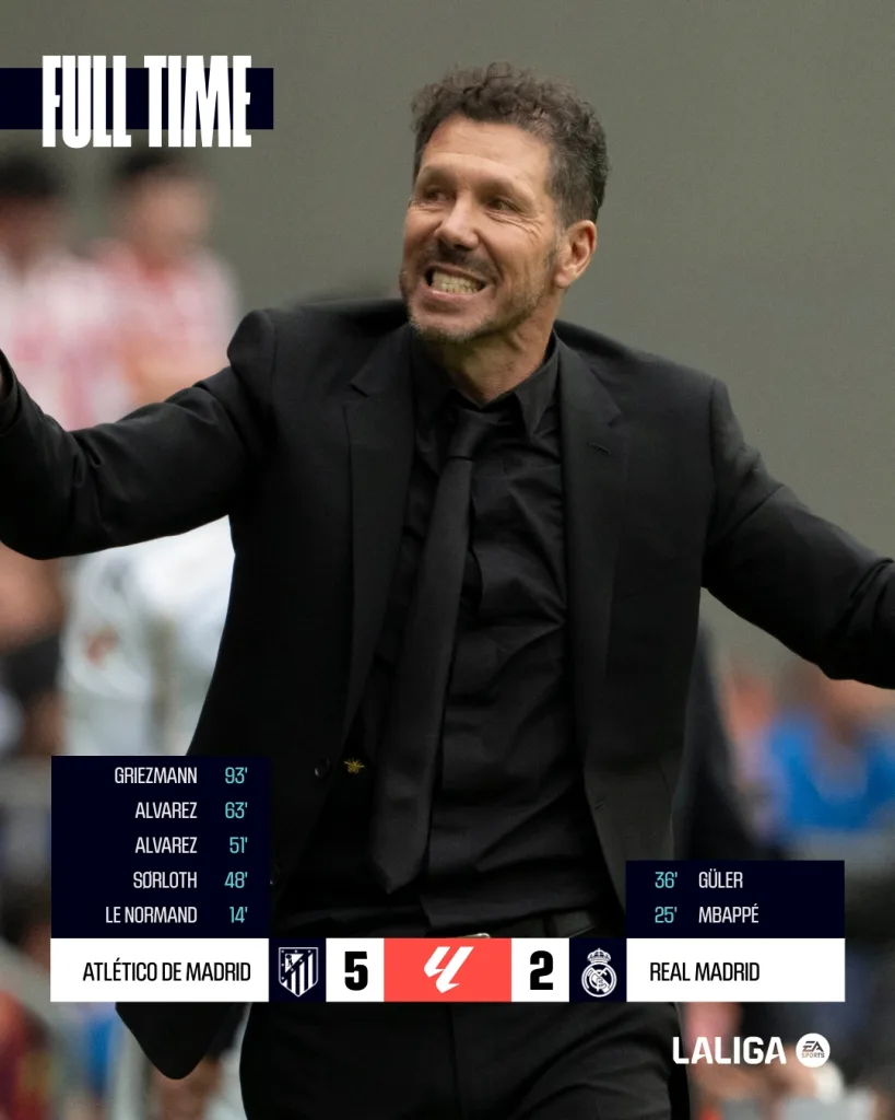 Real Madrid's Perfect Season Crumbles in 5-2 Derby Demolition by Atletico 1 Atletico vs madrid