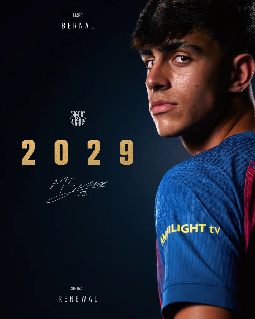 Barcelona Officially Extends Marc Bernal's Contract Through 2029 2 Bernal