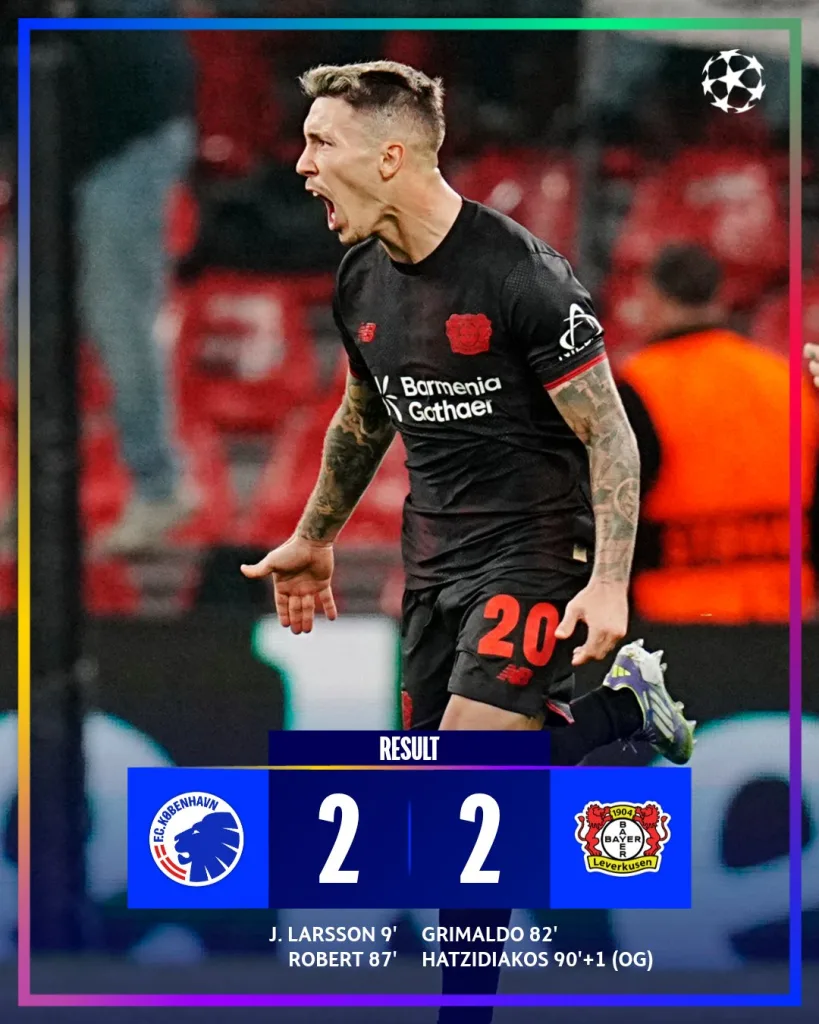 Copenhagen vs leverkusen