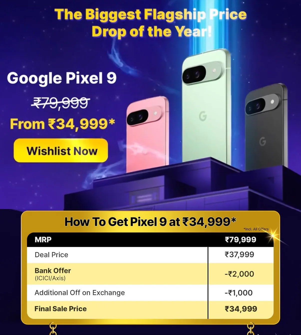 Google Pixel 9 at ₹34,999: Biggest Flagship Price Drop of the Year Explained! 1 Google Pixel 9