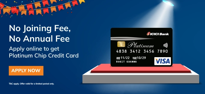 Icici bank platinum chip credit card