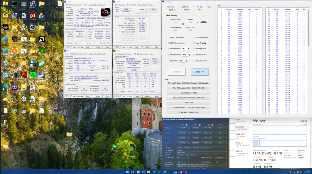 GIGABYTE X870E AORUS X3D Breaks DDR5-9000 Barrier with Revolutionary Memory Tech