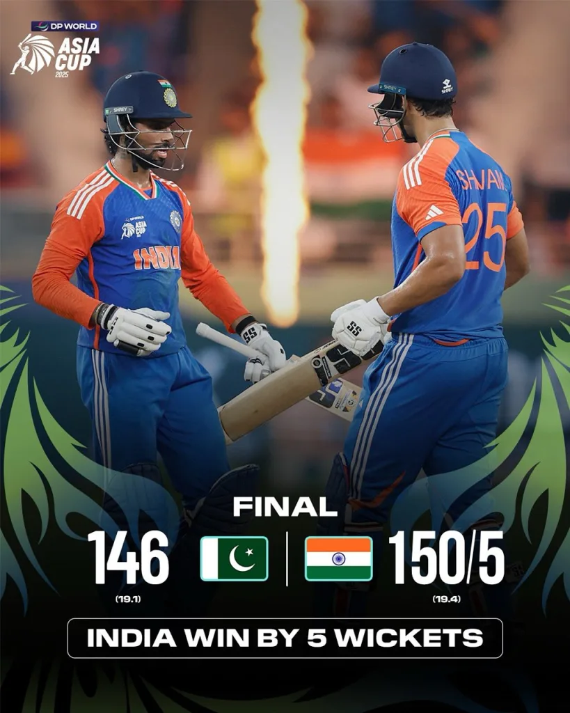 India Wins Asia Cup 2025: Tilak and Kuldeep Orchestrate Dramatic Victory Over Pakistan 1 India vs pakistan