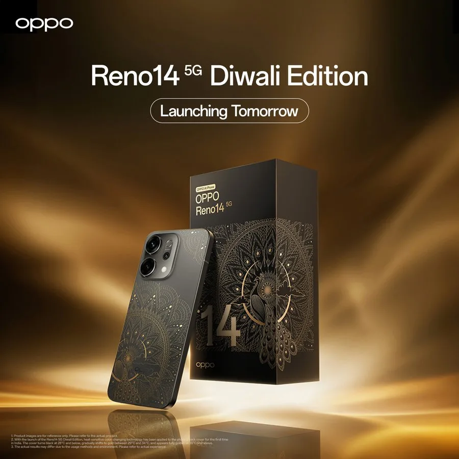 OPPO Reno14 5G Diwali Edition: India's First Heat-Sensitive Phone 3 Oppo reno14 5g